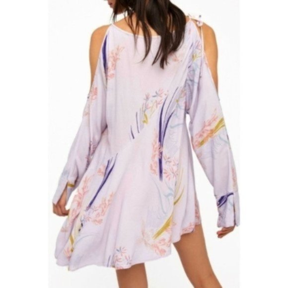 Free People Clear Skies Printed Cold-Shoulder Top - Picture 2 of 3